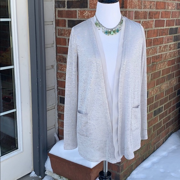 Simply Vera Vera Wang Sweaters - Simply Vera VeraWang gray burnout open cardigan XS